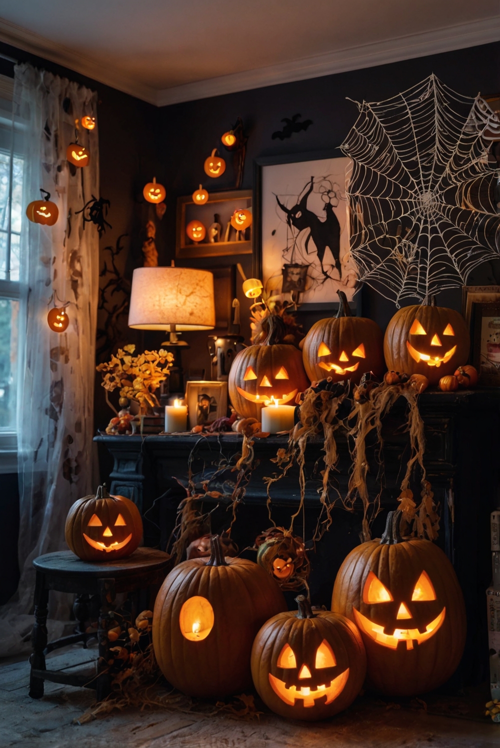 Halloween room decor ideas, Spooky home decorations, Halloween house decorating, Scary room design, Creepy interior design