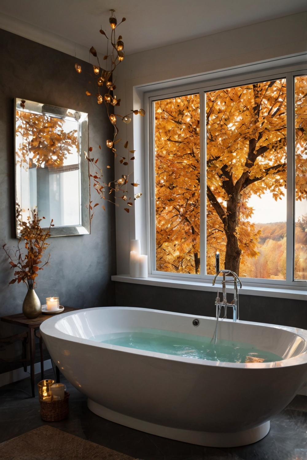 Fall Bathroom Decor , Bathroom Design Ideas , Cozy Bathroom Decor , Autumn Bathroom Decor , Rustic Bathroom Decor